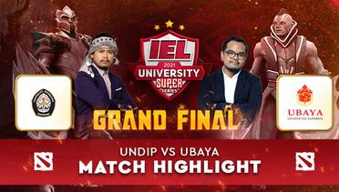 Grand Final DOTA 2 IEL | Highlight UNDIP vs UBAYA!