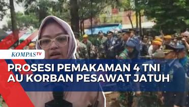 Empat Awak Pesawat TNI AU Korban Pesawat Jatuh Dimakamkan