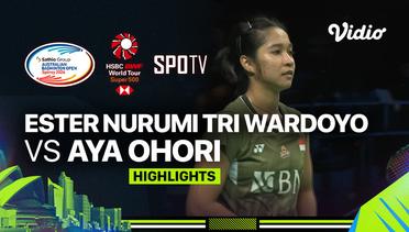 Ester Nurumi Tri Wardoyo (INA) vs Aya Ohori (JPN) - Highlights | Sathio Group Australian Open 2024 - Women's Singles
