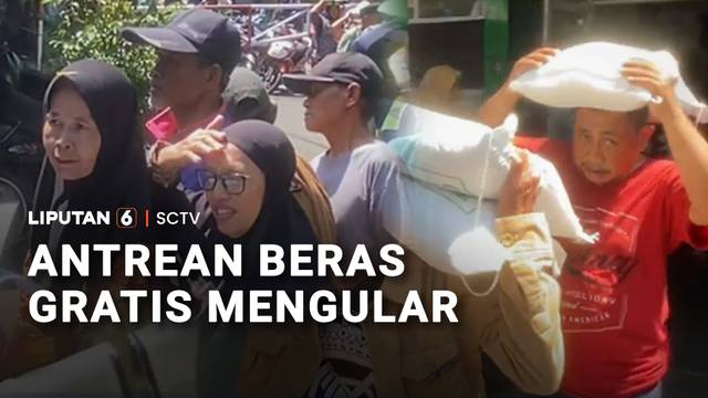 Antrean Beras Gratis Mengular | Liputan 6
