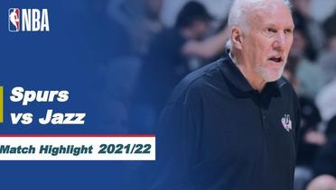 Match Highlight | San Antonio Spurs vs Utah Jazz | NBA Regular Season 2021/22