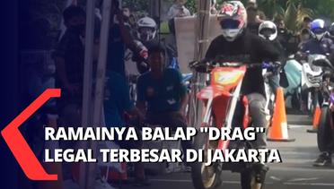 Aksi Pebalap di Street Race Kemayoran, Balap Drag Legal Terbesar DKI