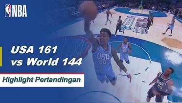 NBA I Cuplikan Pertandingan : USA 161 - World 144