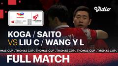Full Match | Jepang vs China | Akira Koga/Taichi Saito vs Liu Cheng/Wang Yi Lyu | Thomas & Uber Cup 2020