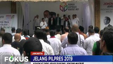 Advokat Indonesia Maju Dukung Jokowi-Ma'ruf, Kyai-Santri BKSN Pilih Prabowo-Sandi - Fokus Pagi