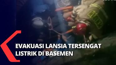 Dramatis! Proses Evakuasi Lansia yang Telah Lemah karena Tersengat Listrik di Basemen