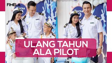Titi Kamal dan Christian Sugiono Rayakan Ulang Tahun Anak Pertama Berkostum Pilot