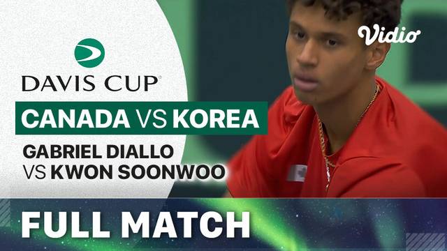 Canada vs Korea: Gabriel Diallo vs Kwon Soonwoo - Full Match | Qualifiers Davis Cup 2024