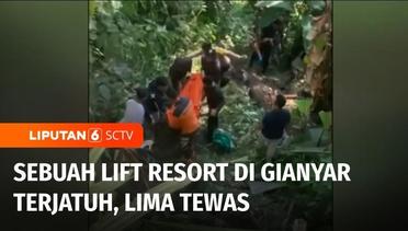 Insiden Lift Jatuh pada Resort di Gianyar Bali, Diduga karena Tali Sling Lift yang Putus | Liputan 6