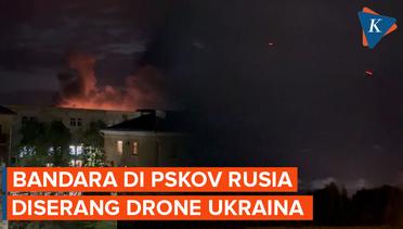 Segerombolan Drone Ukraina Serang Bandara Rusia di Dekat Negara NATO