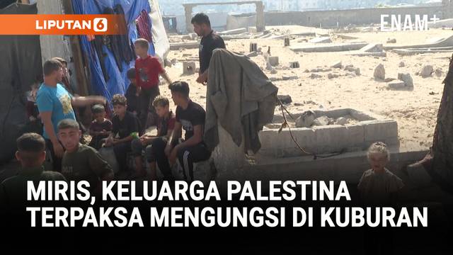 Hidup di Antara Kuburan, Keluarga Palestina Mengungsi di Pemakaman Gaza | Liputan6