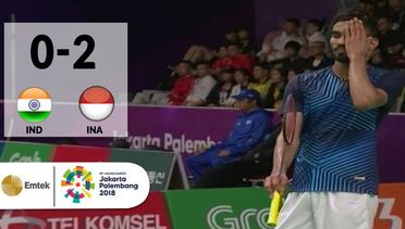 IDN vs INA - Badminton Beregu Putra: Srikanth Nammalwar vs Anthony Sinisuka