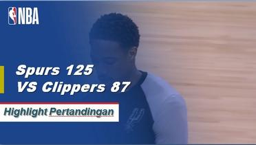 NBA I Cuplikan Pertandingan : Spurs 125 vs Clippers 87