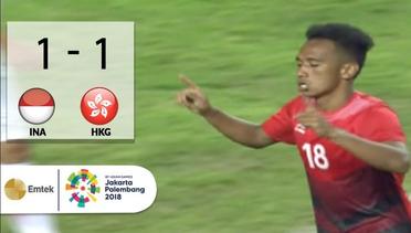 Goal Irfan Jaya - Sepak Bola Putra Indonesia (1) vs (1) Hong Kong, China | Asian Games 2018