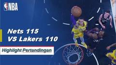 NBA | Cuplikan Hasil Pertandingan :  Nets 115 VS Lakers 110