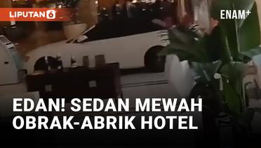 Duh! Mobil Mewah Terobos Lobi Hotel Gegara Pemilik Kehilangan Laptop