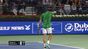 Match Highlight | Novak Dokovic 2 vs 0 Karen Khachanov | ATP Dubai Tennis Championships 2020