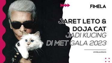 Jared Leto dan Doja Cat Cosplay Jadi Kucing Karl Lagerfeld di Met Gala 2023