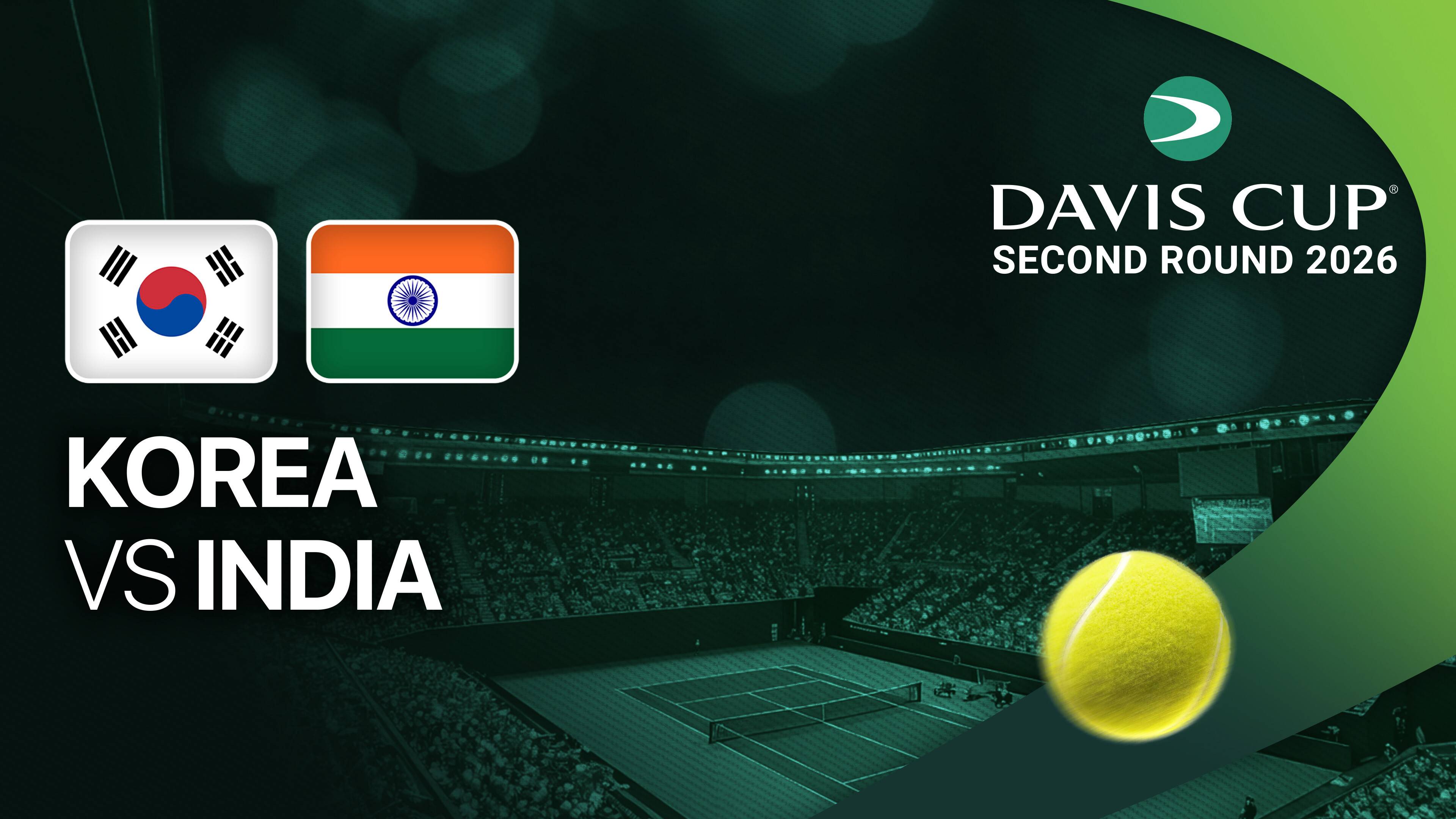 Korea vs India - Davis Cup Qualifiers Second Round 2026