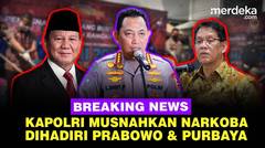 Prabowo & Purbaya Hadiri Polri Musnahkan Narkoba Dipimpin Kapolri