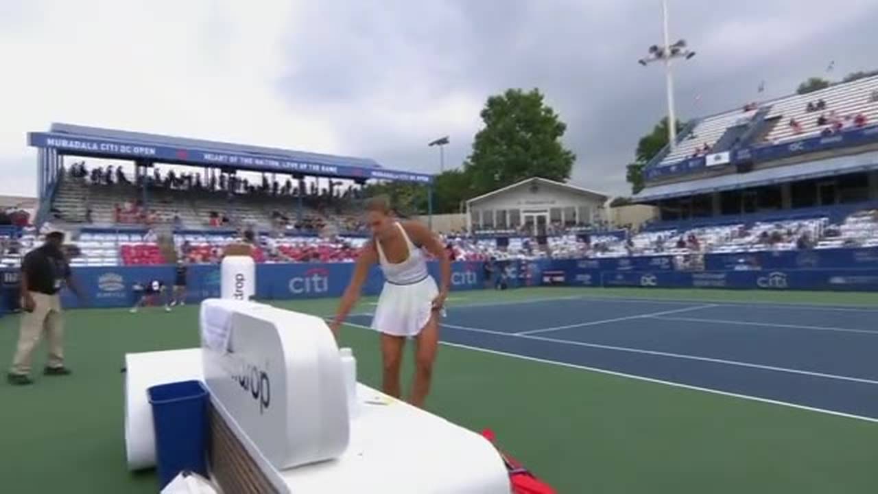 Marta Kostyuk vs Caroline Garcia - Highlights | WTA Mubadala Citi DC ...