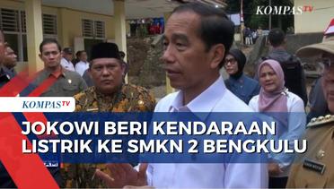 Fasilitasi Bahan Praktik Kerja Siswa, Jokowi Janjikan Kendaraan Listrik ke SMKN 2 Bengkulu