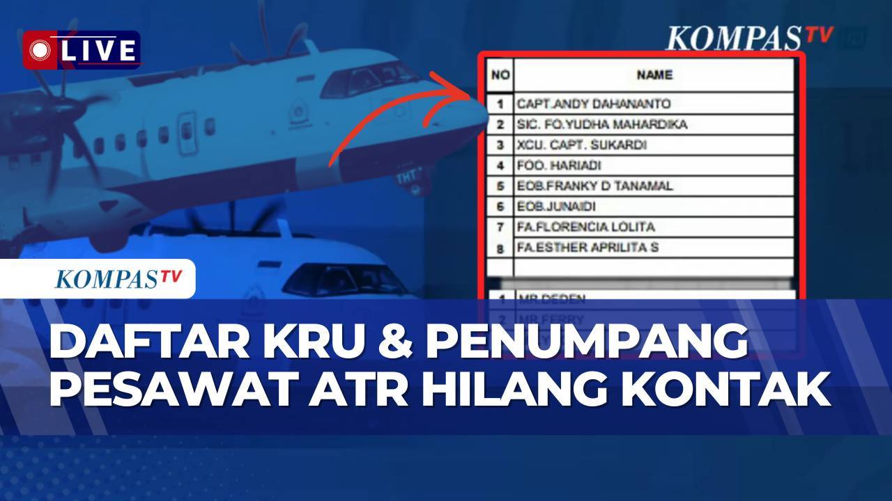 Ini Daftar Kru dan Penumpang Pesawat ATR 42-500 yang Hilang Kontak di ...