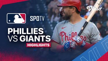 Philadelphia Phillies vs San Francisco Giants - Highlights | MLB 2024