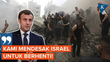 Presiden Perancis Minta Israel Setop Bunuh Bayi dan Perempuan di Gaza