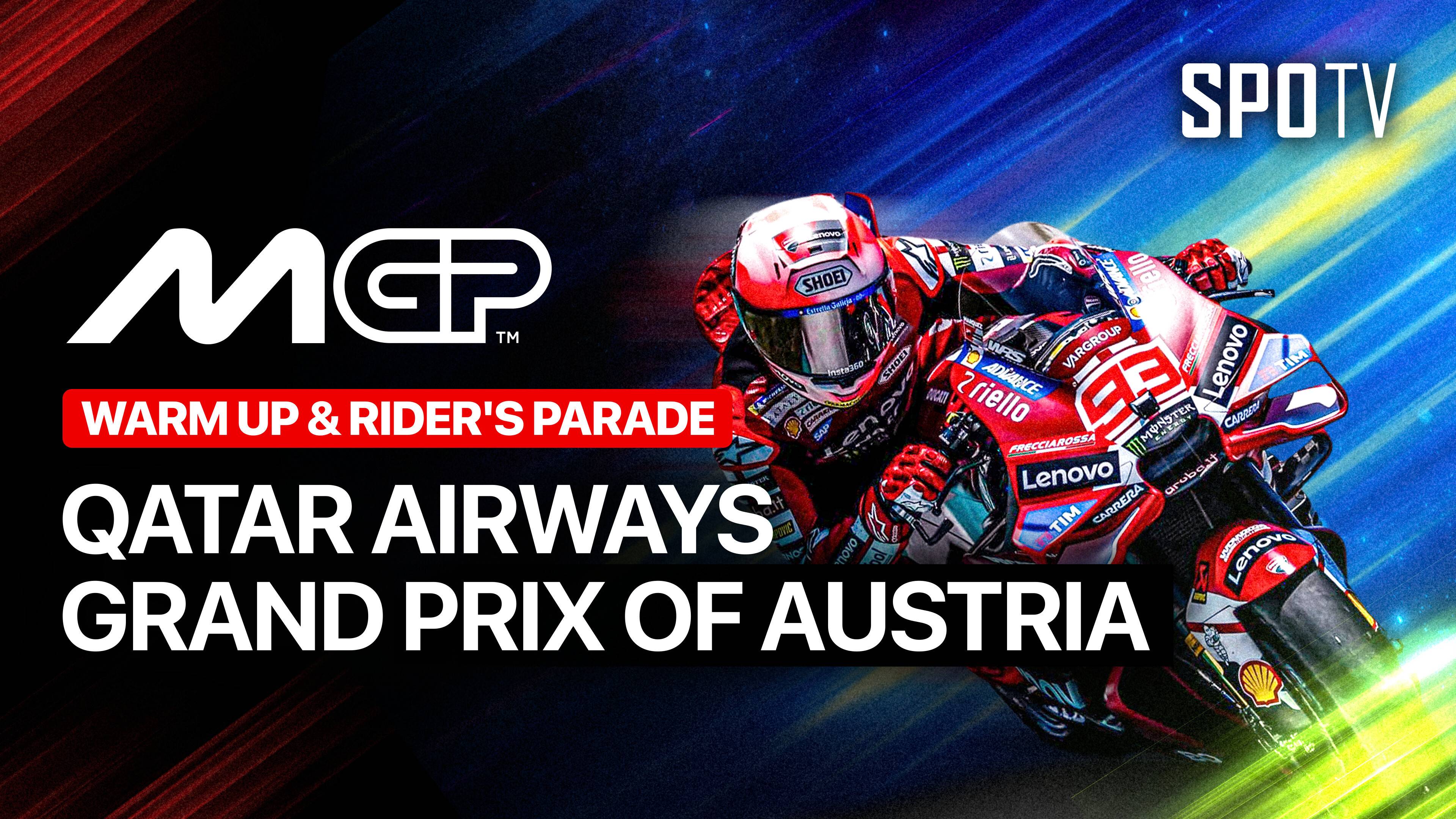 MotoGP Warm Up & Rider's Parade: Qatar Airways Grand Prix of Austria - MotoGP 2026 Round 15