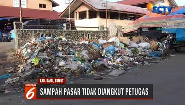 Pedagang dan Pembeli Keluhkan Sampah yang Menumpuk di Pasar Sidikalang - Liputan 6 Terkini