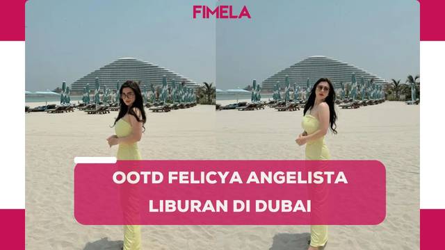 6 Gaya Berani Felicya Angelista Pamer Body Goals Pakai Dress Kuning saat Liburan di Dubai