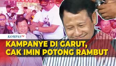 Momen Cak Imin Potong Rambut di Tukang Cukur Jokowi dan SBY saat Kampanye di Garut