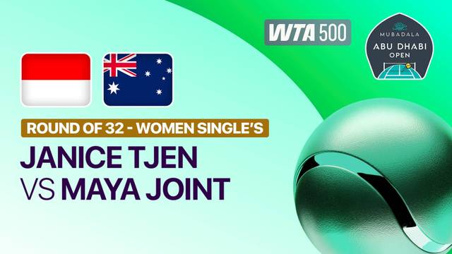 Janice Tjen (INA) vs Maya Joint (AUS) - Full Match | WTA 500: Mubadala Abu Dhabi Open presented by Abu Dhabi Sports Council 2026