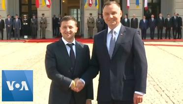 Ukrainian President Zelenskiy Arrives in Poland for Official Visit