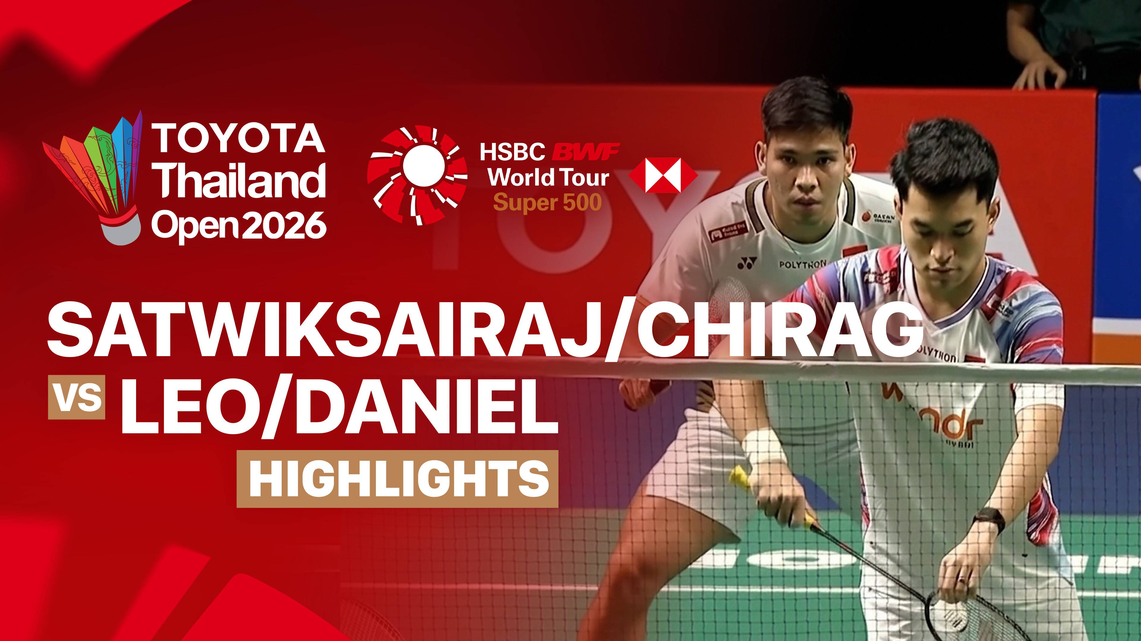 Satwiksairaj Rankireddy/Chirag Shetty (IND) vs Leo Rolly Carnando/Daniel Marthin (INA) - Men's Doubles Final | TOYOTA Thailand Open 2026