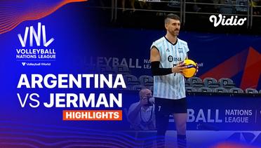Argentina vs Jerman - Highlights | Men's Volleyball Nations League 2024