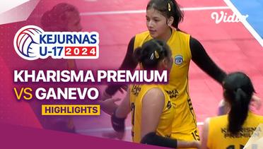 Perebutan Tempat Ketiga Putri: Kharisma Premium vs Ganevo - Highlights | Kejurnas Bola Voli Antarklub U-17 2024