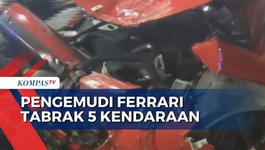 Diduga Mabuk, Pengemudi Mobil Ferrari Tabrak 5 Kendaraan di Bundaran Senayan
