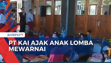 Sambut Hari Anak Nasional, PT KAI Daop 5 Purwokerto Ajak Anak Lomba Mewarnai di Stasiun Cilacap