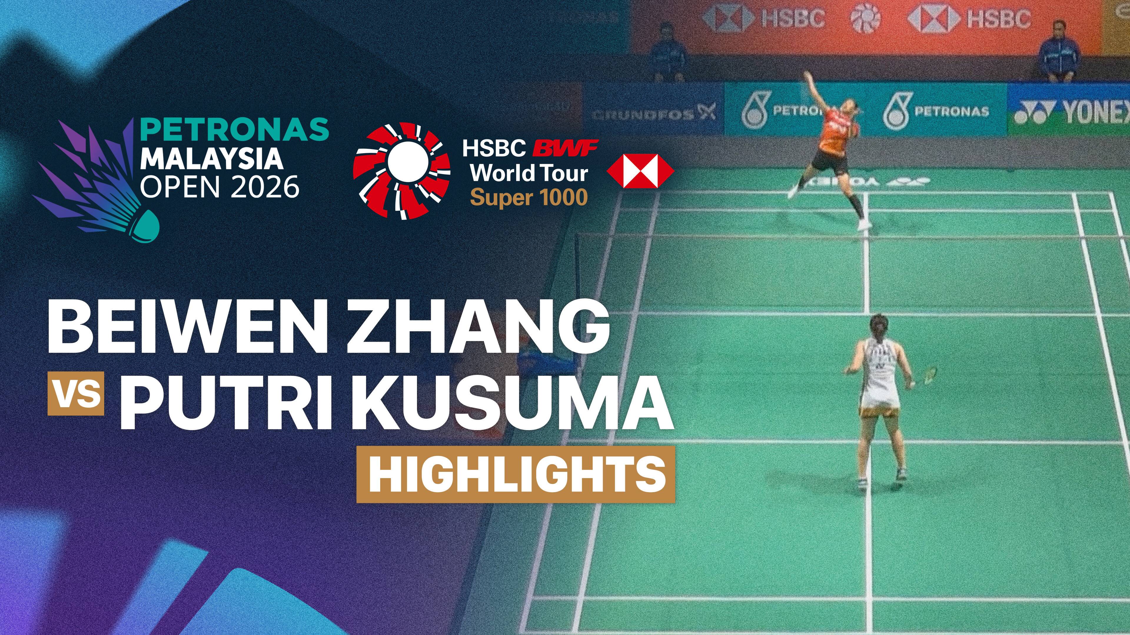 Beiwen Zhang (USA) vs Putri Kusuma Wardani (INA) - Women's Singles Round of 16 | PETRONAS Malaysia Open 2026