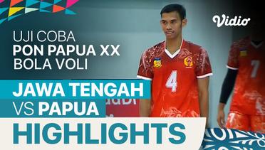 Highlights | Jawa Tengah 0 vs 3 Papua | Uji Coba Bola Voli PON XX Papua
