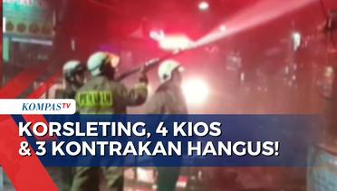 Api Menyebar Cepat dari Korsleting Listrik, 4 Kios dan 3 Kontrakan di Ciracas Hangus Terbakar!