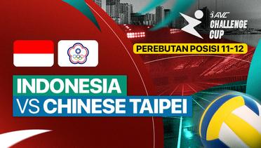 Indonesia vs Chinese Taipei - Perebutan Posisi 11-12 - Full Match | AVC Challenge Cup for Men 2024