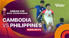 Cambodia vs Philippines - Highlights | ASEAN U19 Boys Championship 2024