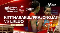 Jongkolphan Kititharakul/Rawinda Prajongjai (THA) vs Li Yi JIng/Luo Xu Min (CHN) - Highlights | Toyota Thailand Open 2024 - Women's Doubles