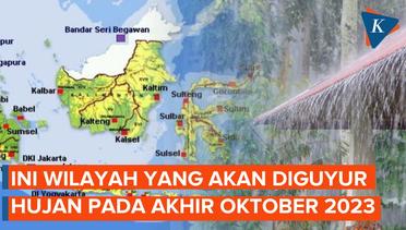 Wilayah-wilayah yang Masuk Musim Hujan pada 21-31 Oktober 2023, Ada Jawa hingga NTT
