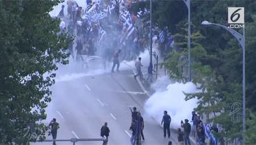 Protes Nama Macedonia, Warga Yunani Dilempar Gas Air Mata