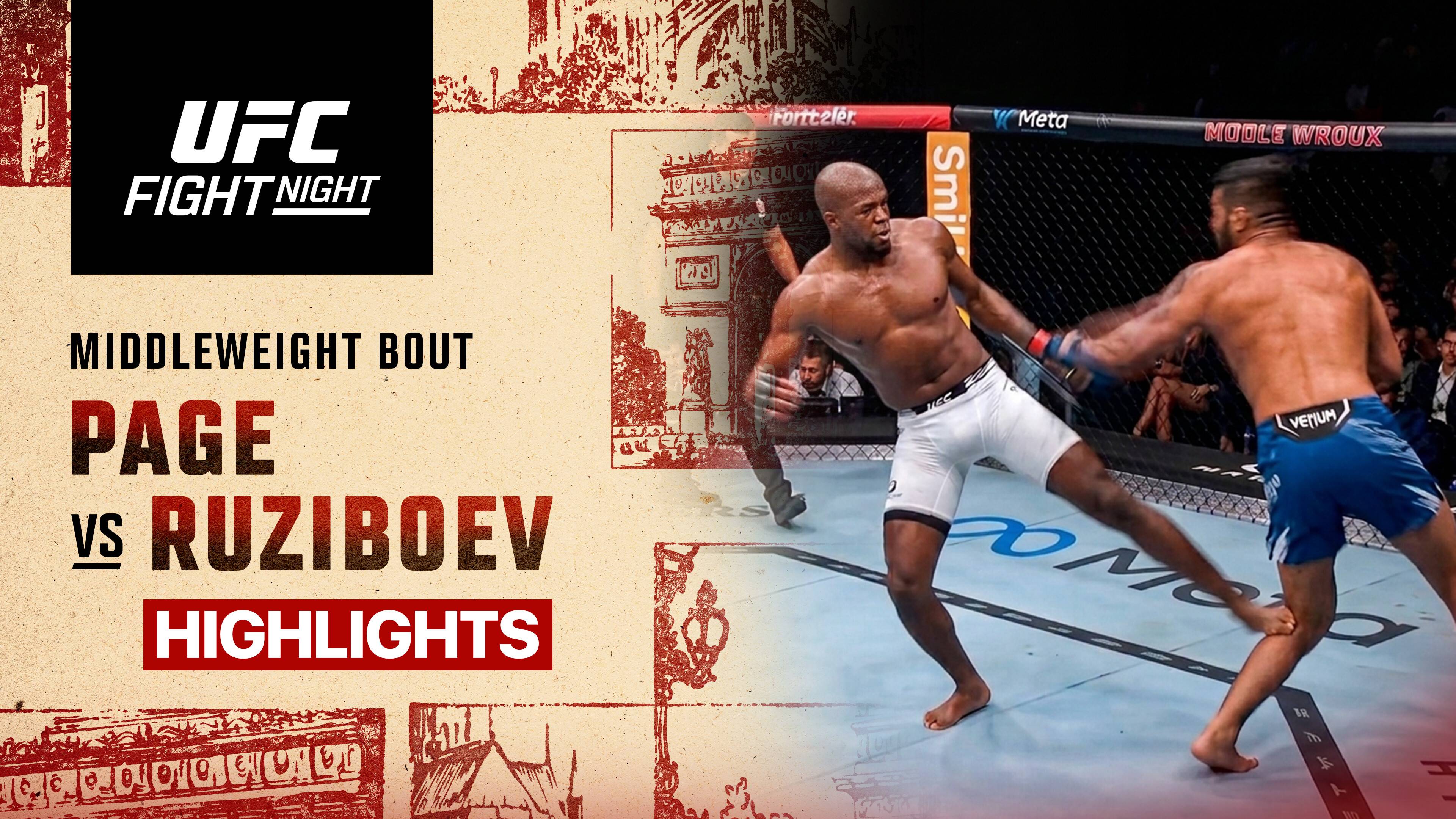 Michael Venom Page vs Nursulton Ruziboev - Middleweight | UFC Fight Night