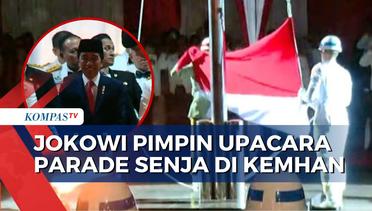 HUT ke-78 TNI, Jokowi Pimpin Upacara Parade Senja di Kementerian Pertahanan